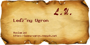 Leány Ugron névjegykártya